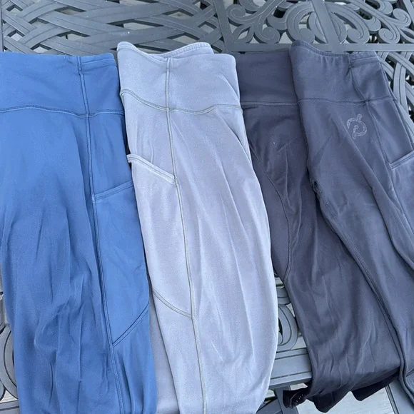 Lululemon Fast & Free 19” Crop Leggings: Black, Gray, Blue. Specify color. - Picture 2 of 6